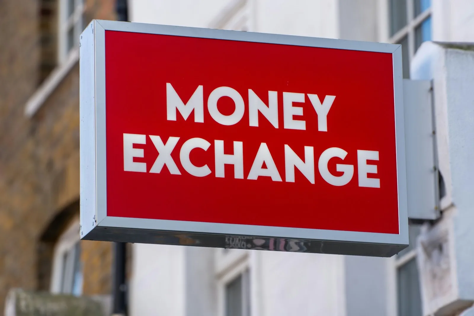 Sign of a currency exchange office