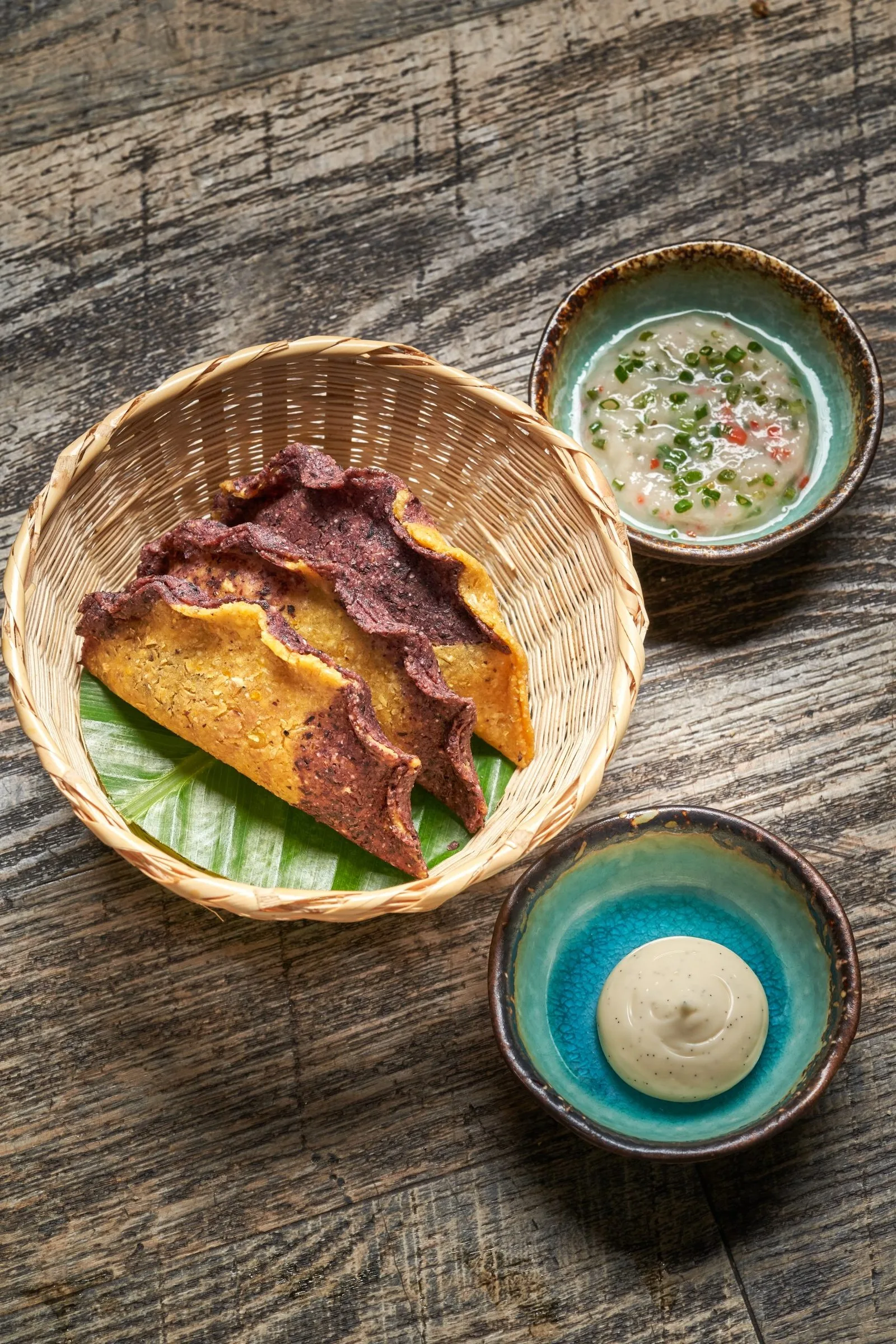 Empanadas con salsas, entrada de Carmen